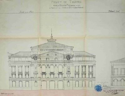 Archives départementales de la Haute-Loire. Inventaire du fonds du conseil de préféecture (dossier de construction du théâtre du Puy, 12 juillet 1886, 5 K 161).