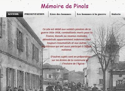 Archives départementales de la Haute-Loire. Exposition en ligne "Mémoire de Pinols, 1914-1918".