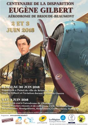 Archives départementales de la Haute-Loire. Exposition "Eugène Gilbert et l'aviation durant la Grande guerre", hôtel de ville de Brioude.