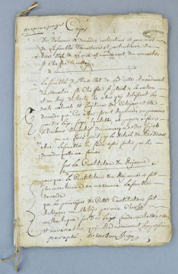 Archives départementales de la Haute-Loire. Cahier de doléances de la communauté du Monastier Saint Chaffre, 25 mars 1789 (E-dépôt 616/2).