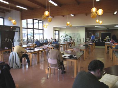 Archives départementales de la Haute-Loire. Salle de lecture des Archives départementales.