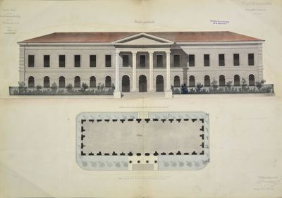 Archives départementales de la Haute-Loire. Restauration du tribunal civil du Puy-en-Velay en 1854 (4 N 18)