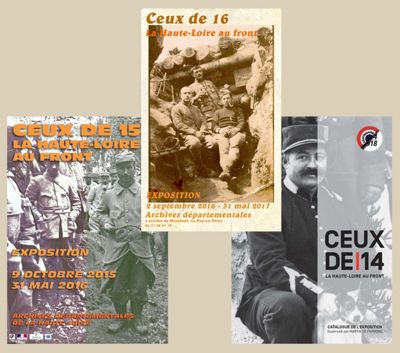 Archives départementales de la Haute-Loire. Grande Guerre, collecte d'archives familiales, année 1917 (affiches des expositions 1914, 1915 et 1916).