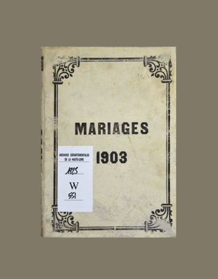 Archives départementales de la Haute-Loire. État civil collection du greffe du Tribunal de 1903 à 1932. 
