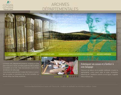 Archives départementales de la Haute-Loire. Ouverture du site internet.