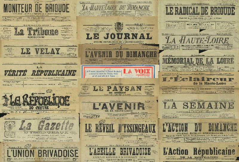Archives départementales de la Haute-Loire. Presse ancienne départementales (2 Pb).