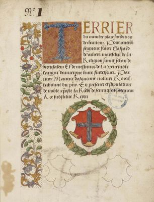 Archives départementales de la Haute-Loire. Commanderie de Chantoin (48 H 1383-1).