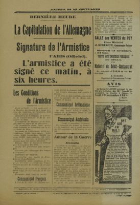 Archives départementales de la Haute-Loire. Quiz Grande guerre, année 1918, question du mois d'avril 2018 (presse ancienne, 2 PB 3).
