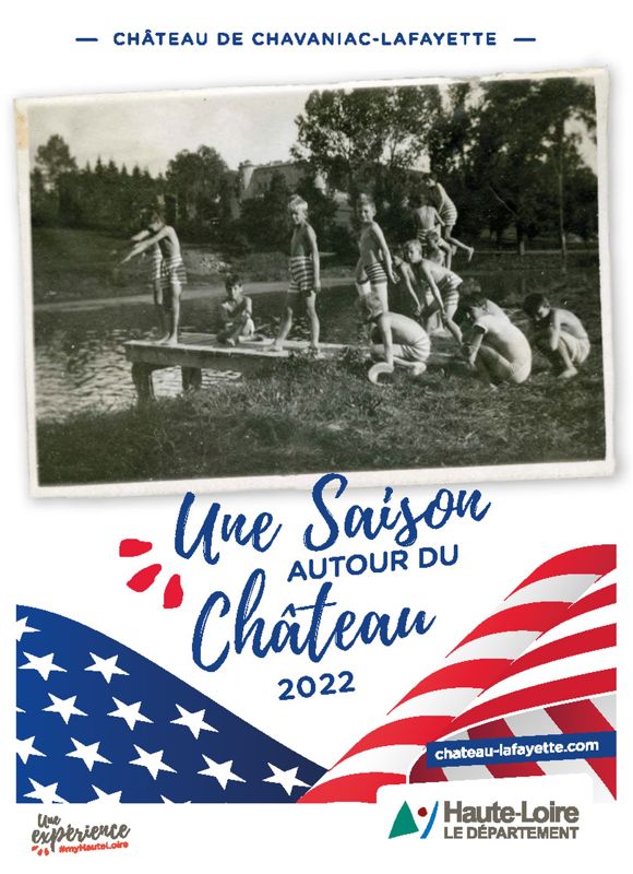 Programme de la saison culturelle 2022 du château de Chavaniac-Lafayette.