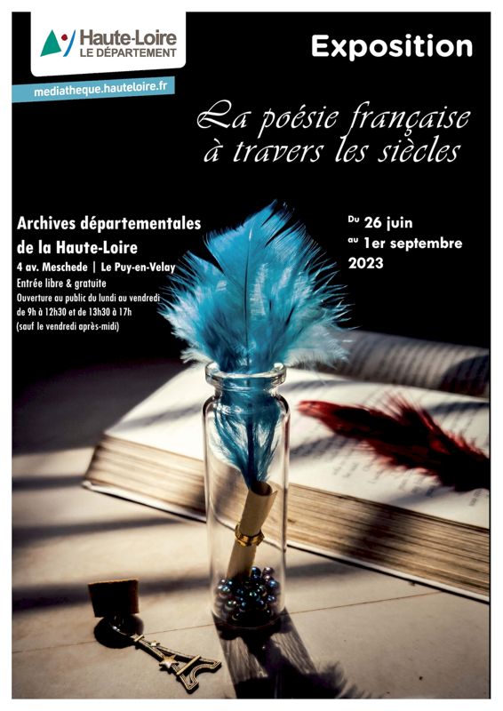 La poésie française à travers les siècles, affiche de l'exposition
