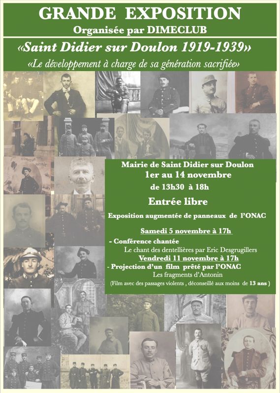 "Saint-Didier-sur-Doulon 1919-1939", exposition organisée par l'associatioon Saint-Didier-Mémoire-Club